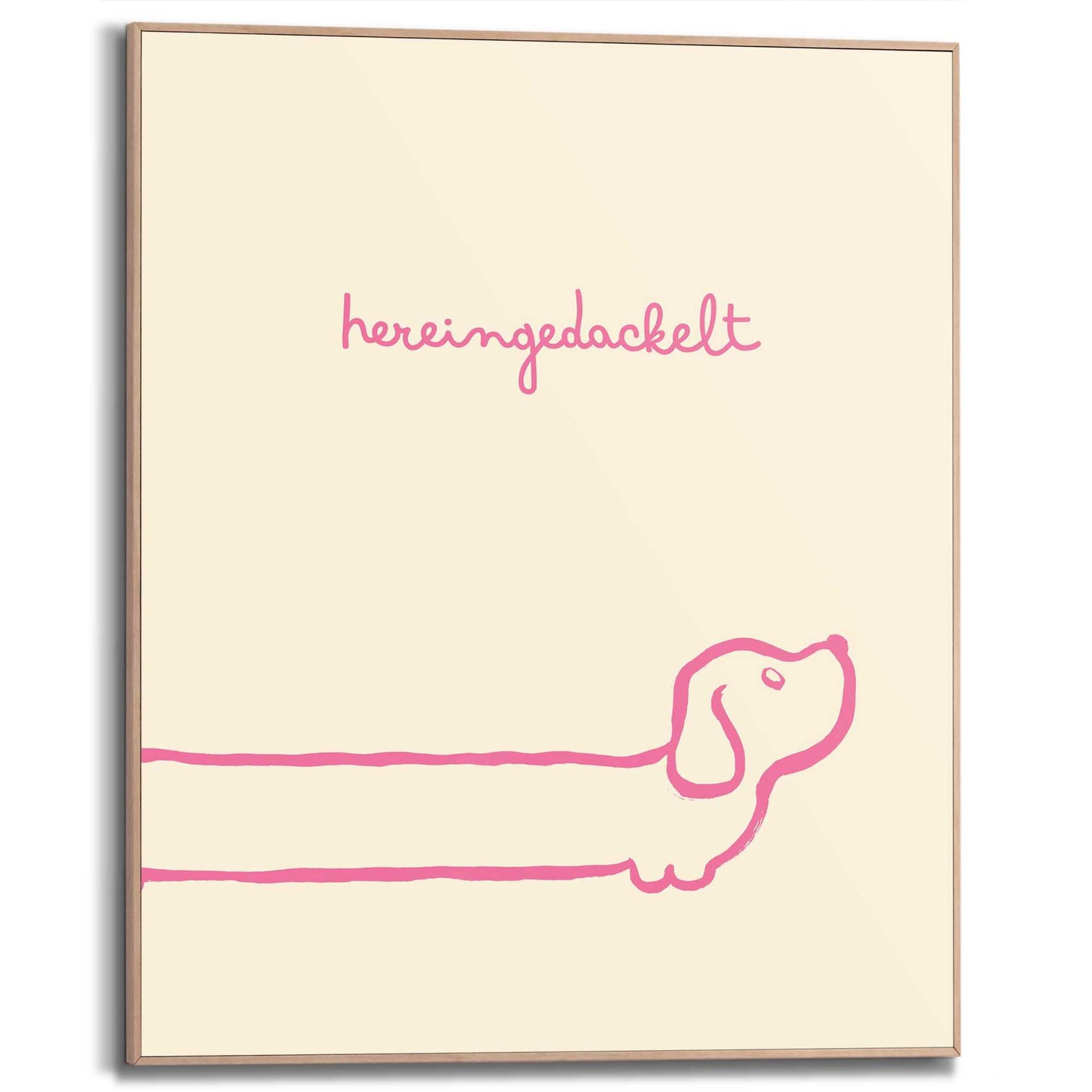 Framed Poster Little dachshund I 50x40