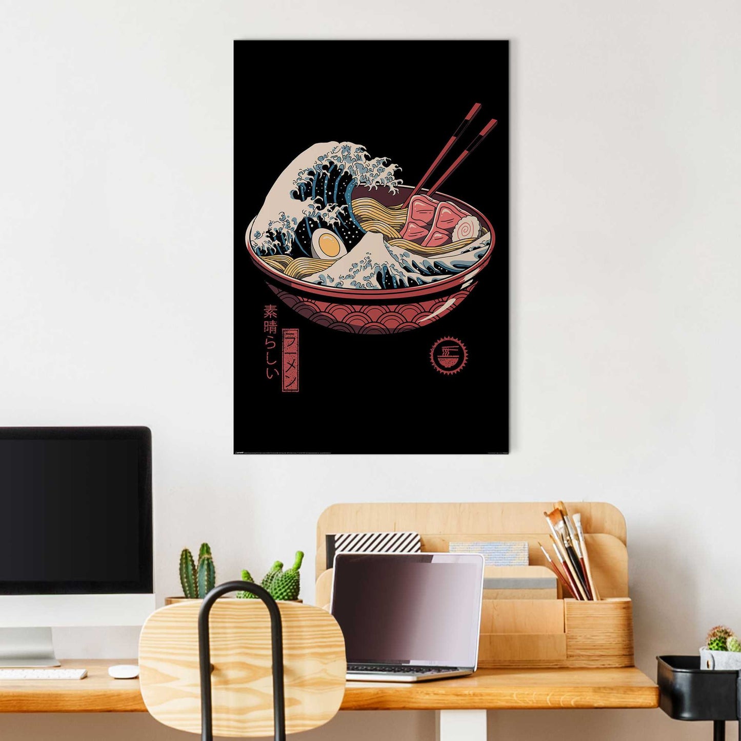 Wall Art Panel The great wave in noodles from Vincent Trinidad 90x60