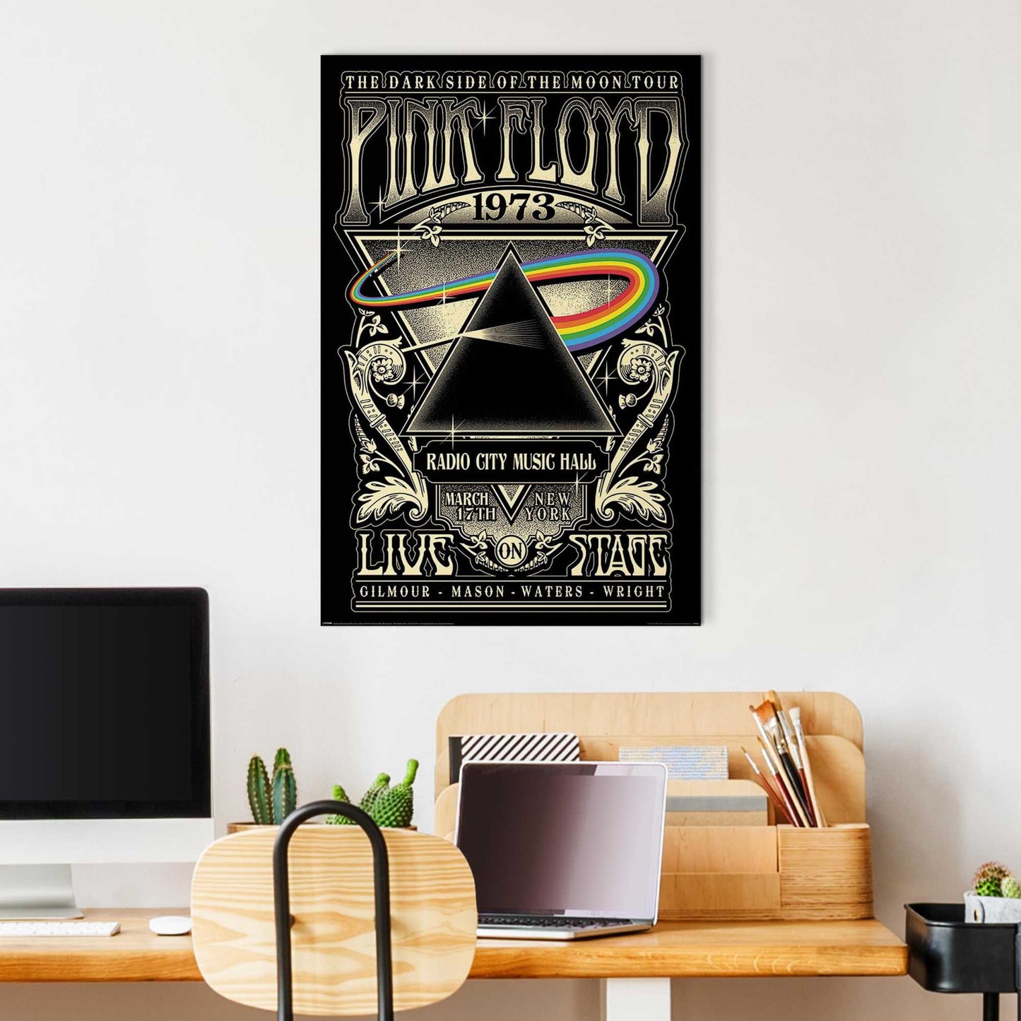 Wall Art Panel Pink Floyd radio city music hall 1973 90x60