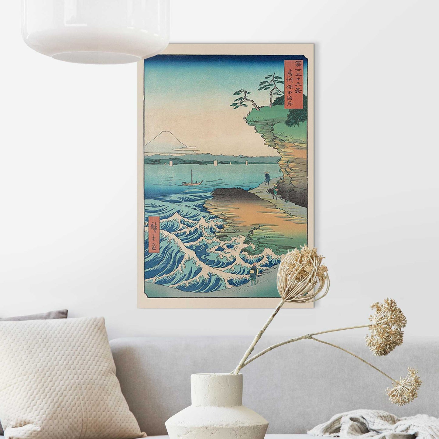 Wall Art Panel Seashore at Hoda from Hiroshige 90x60