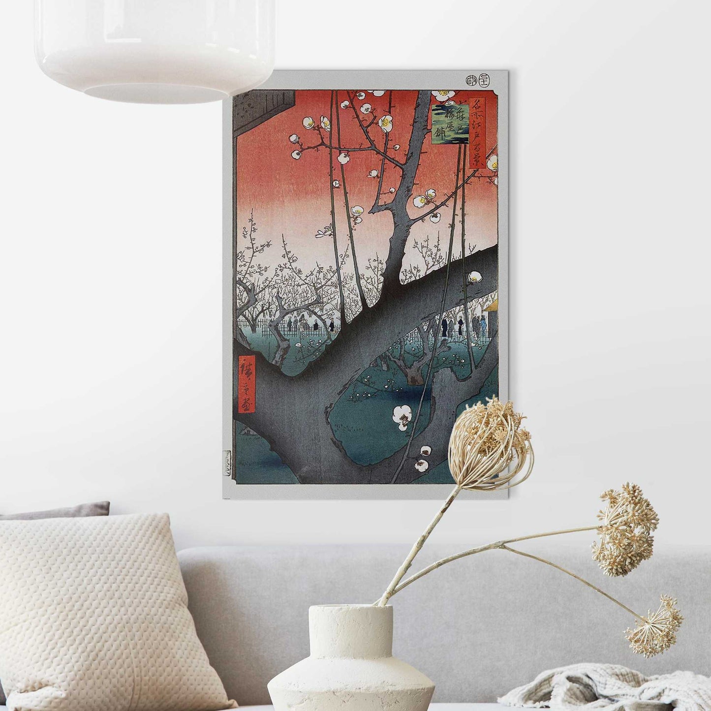 Wall Art Panel Plum park in Kameido Shrine from Hiroshige 90x60