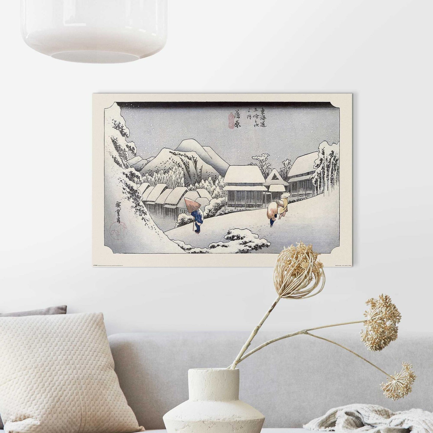 Wall Art Panel Evening snow by Hiroshige 60x90