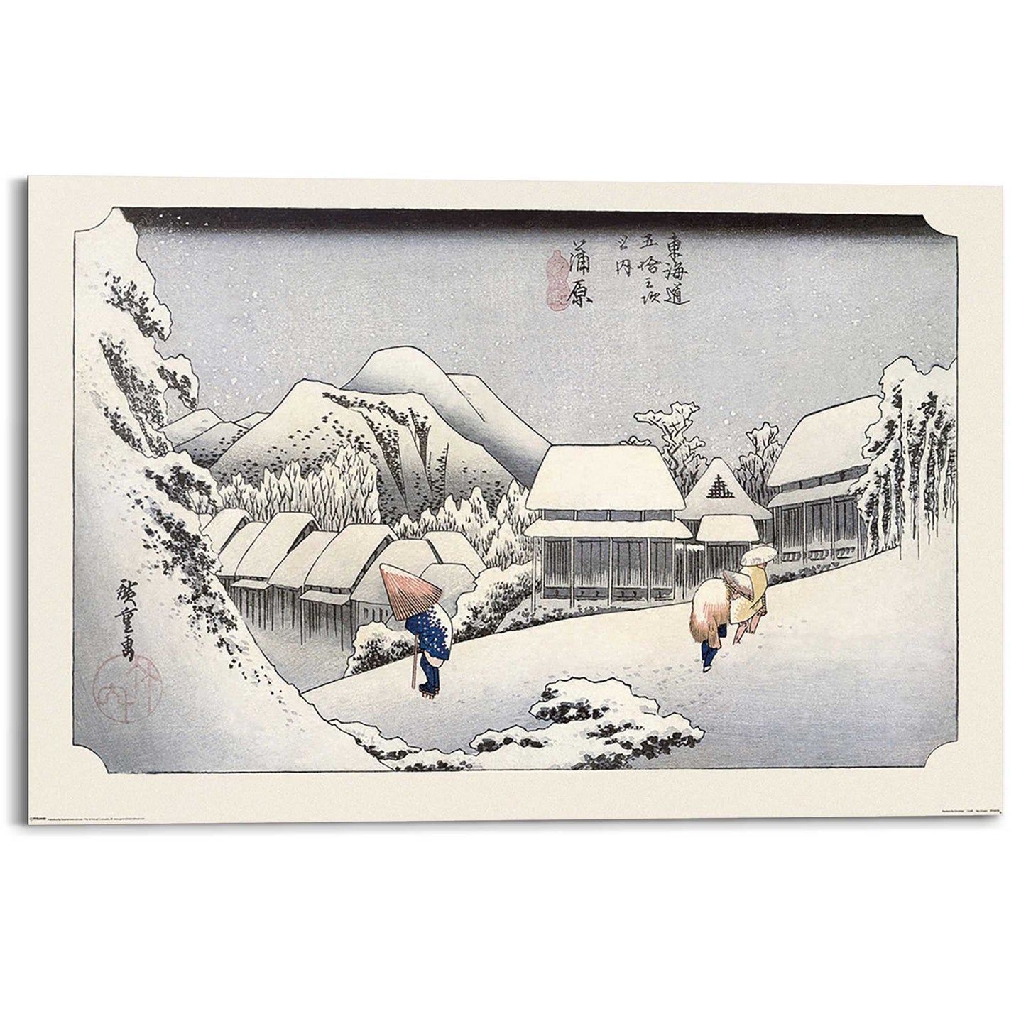 Wall Art Panel Evening snow by Hiroshige 60x90