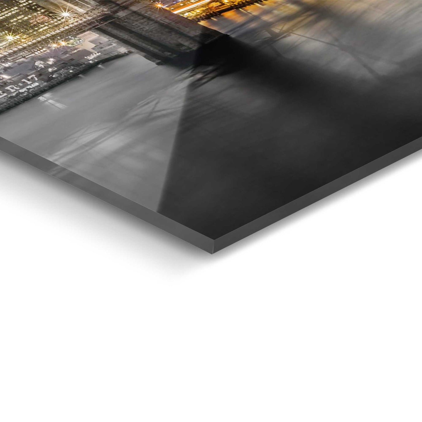 Plexiglass New York skyline at night 50x70