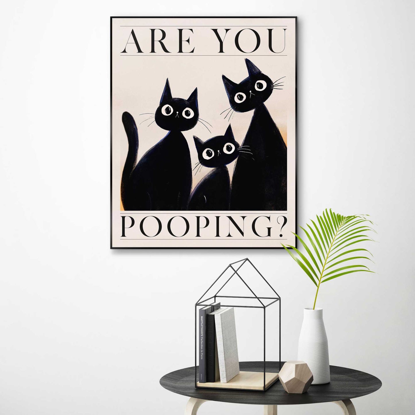 Framed Poster Cat company 50x40