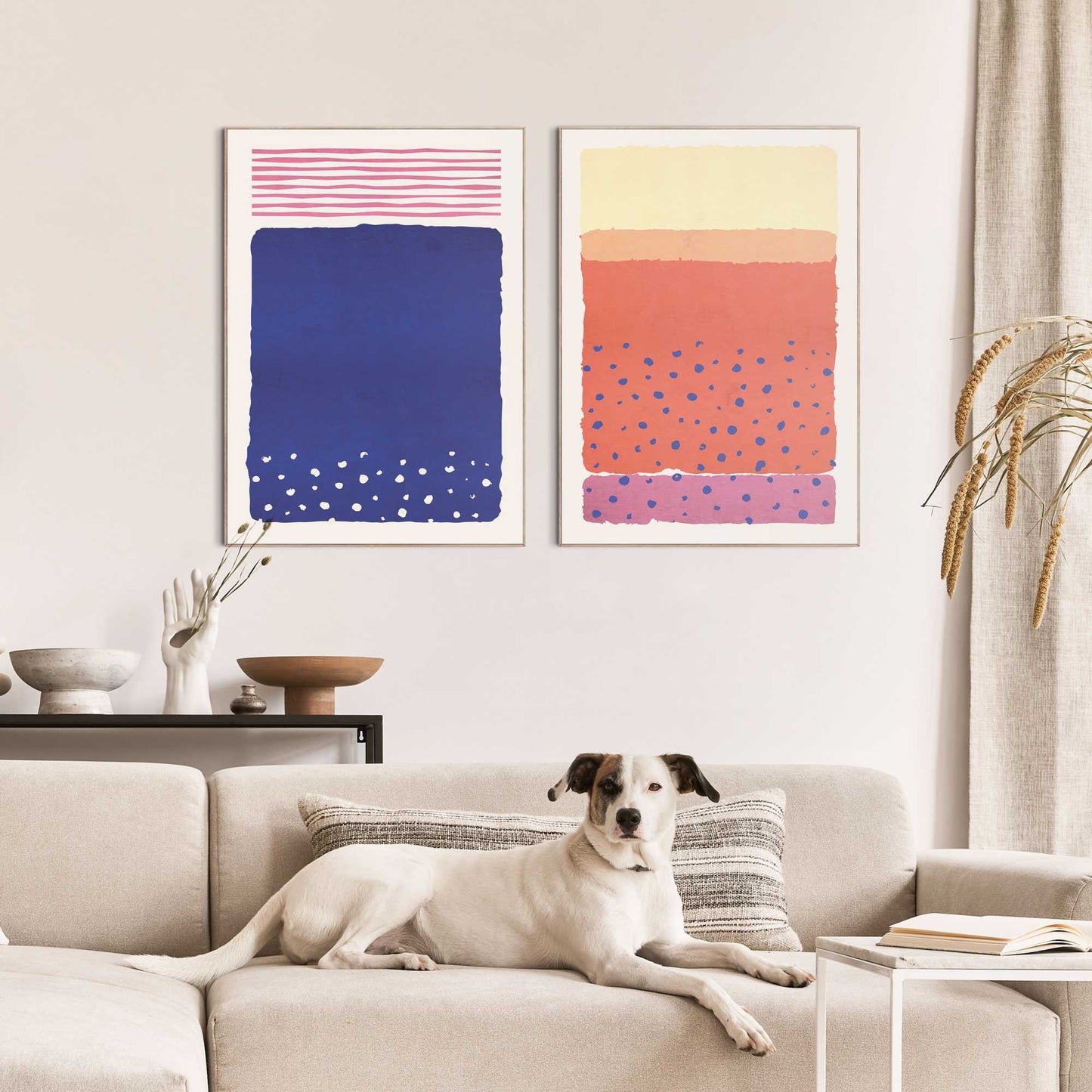 Framed Poster Abstract colours 70x50