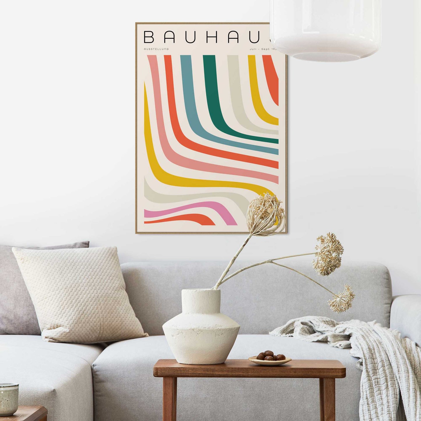 Framed Poster Bauhaus Art colourful 70x50