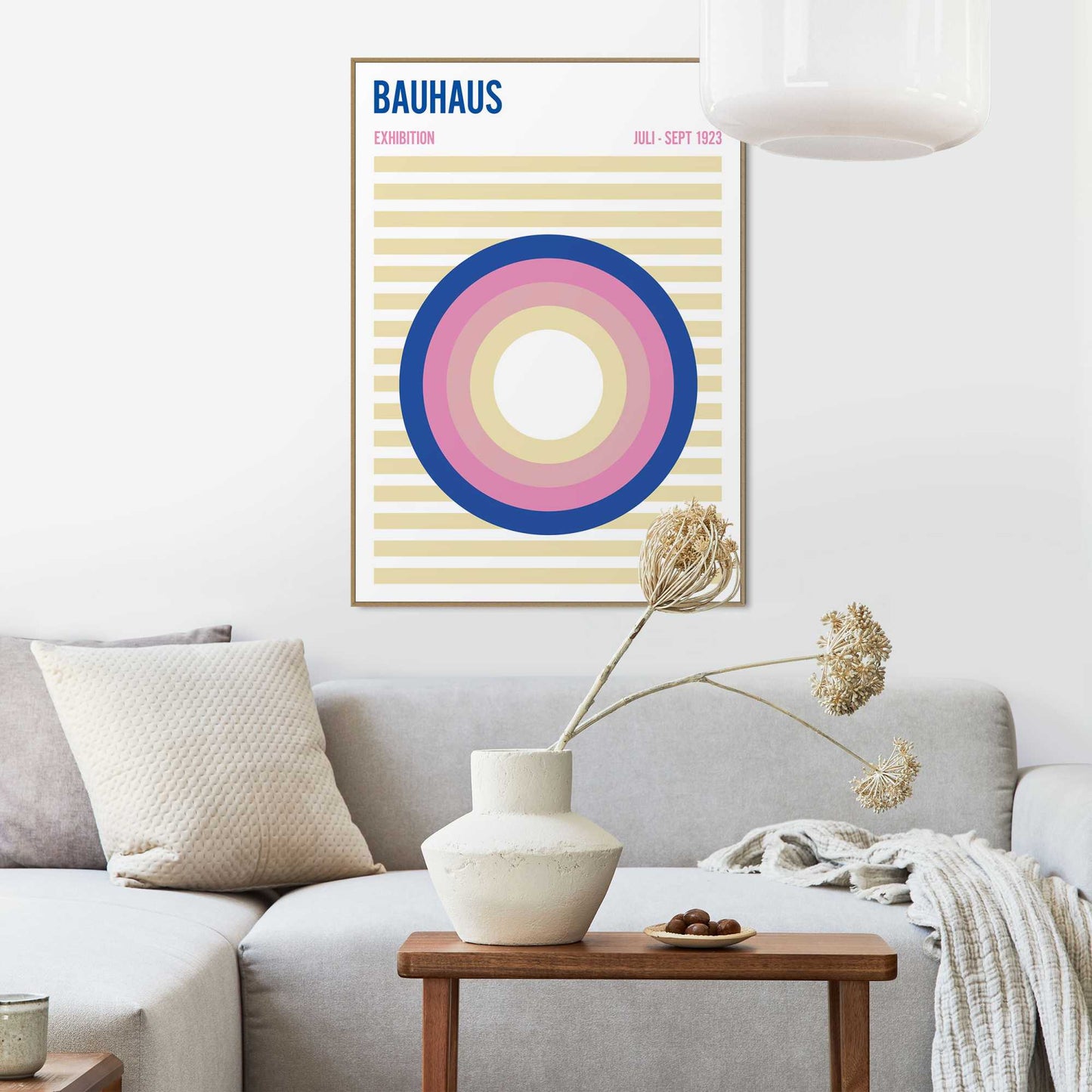 Framed Poster Bauhaus Art circles 70x50