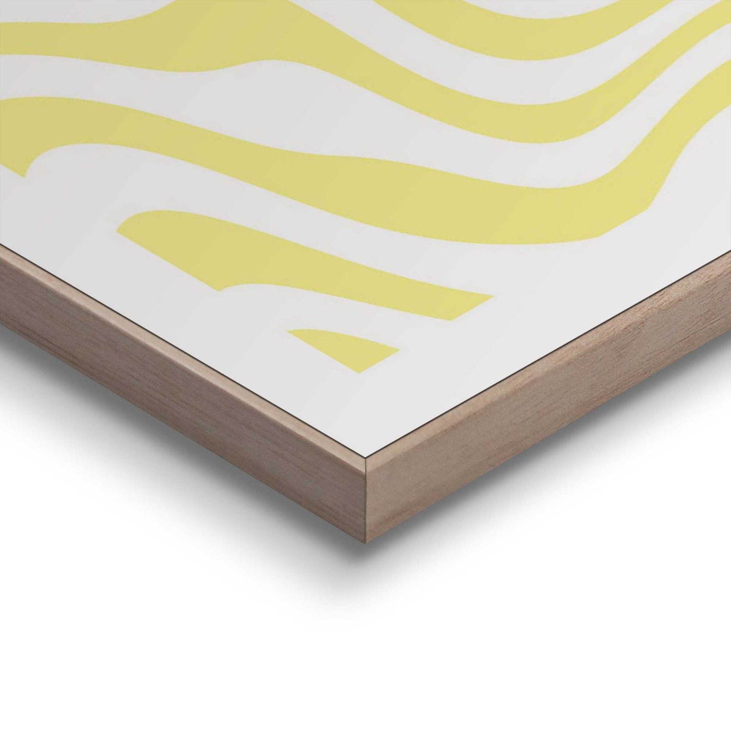 Framed Poster Bauhaus Art yellow waves 70x50