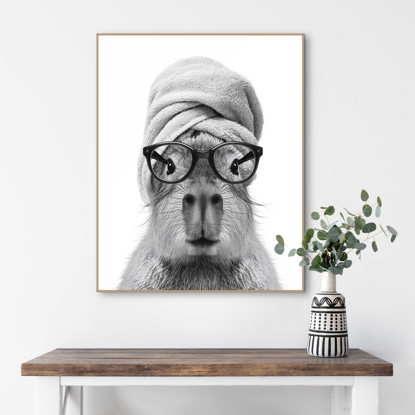 Framed Poster Fresh capybara 50x40