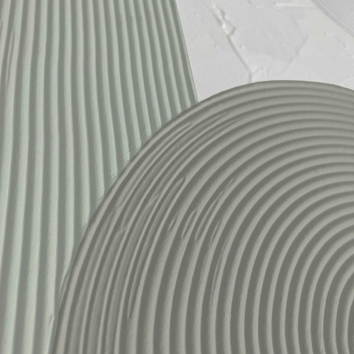 Handmade Art Organic shapes - green 70x50