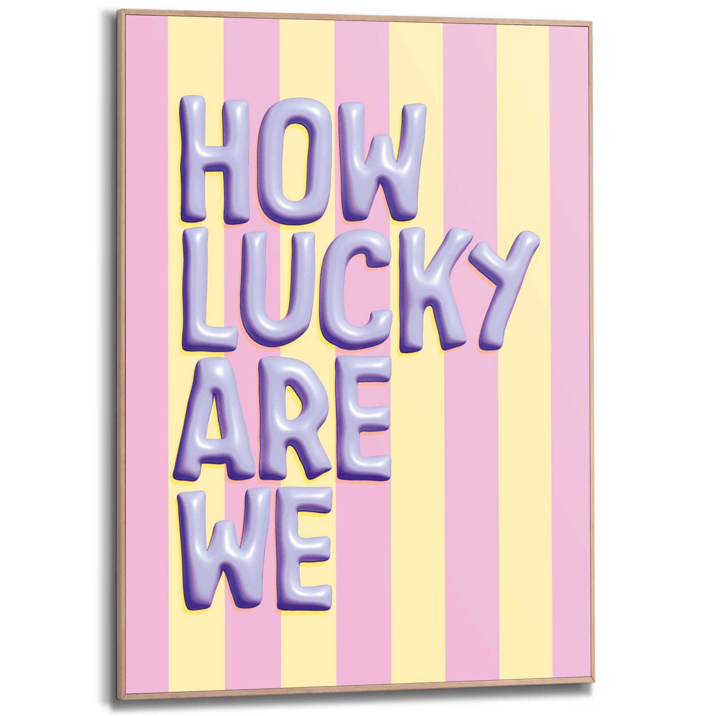 Framed Poster How lucky are we 70x50