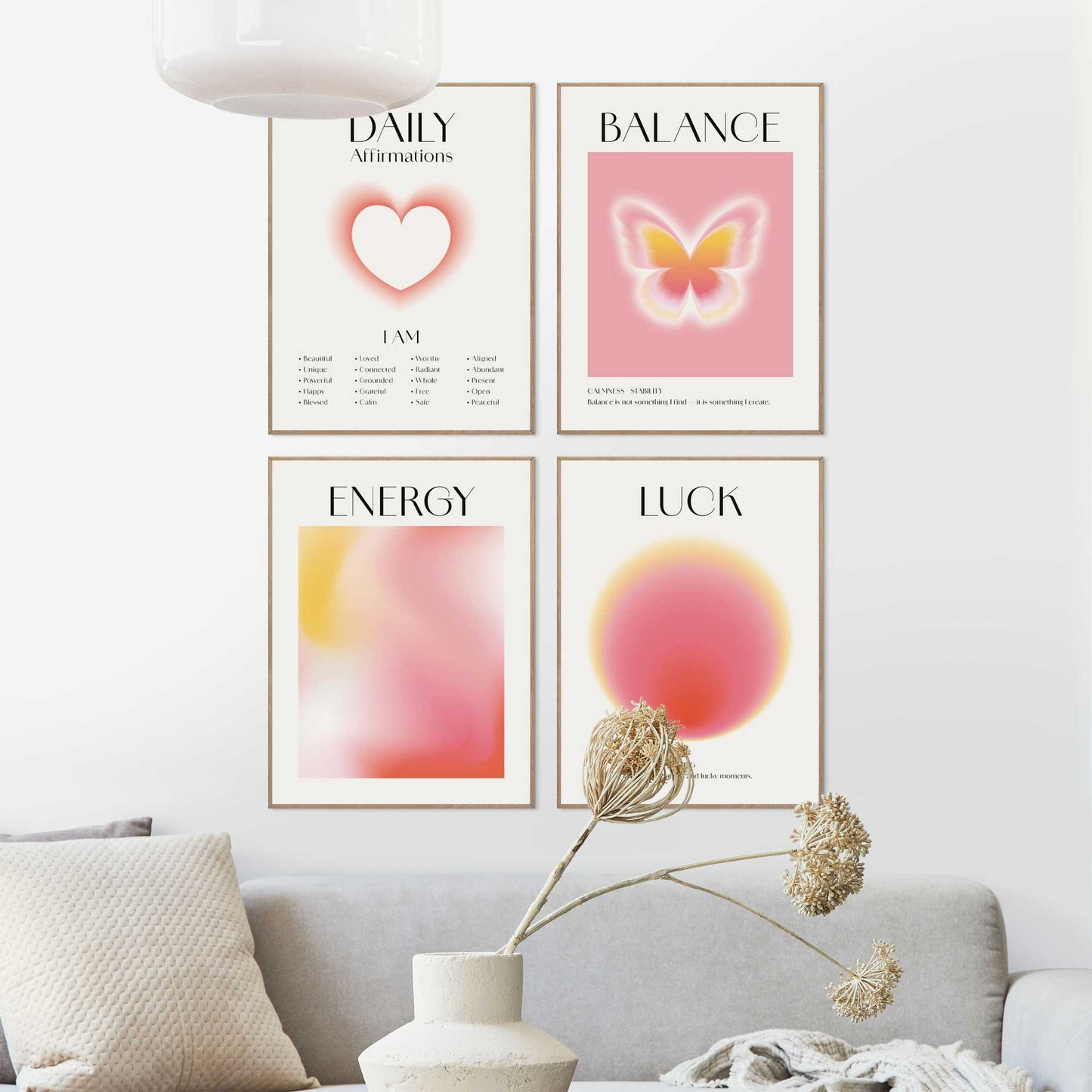 Framed Poster Pink aura set 40x30