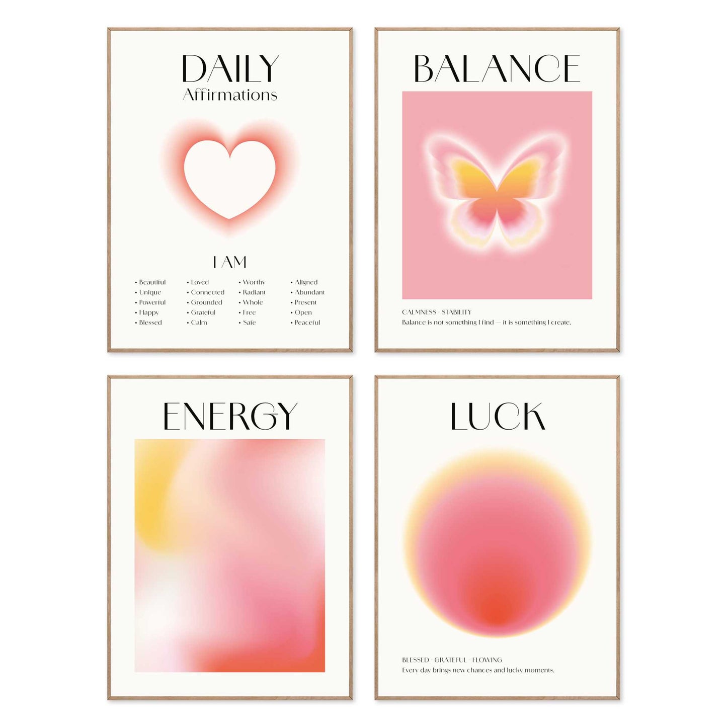 Framed Poster Pink aura set 40x30