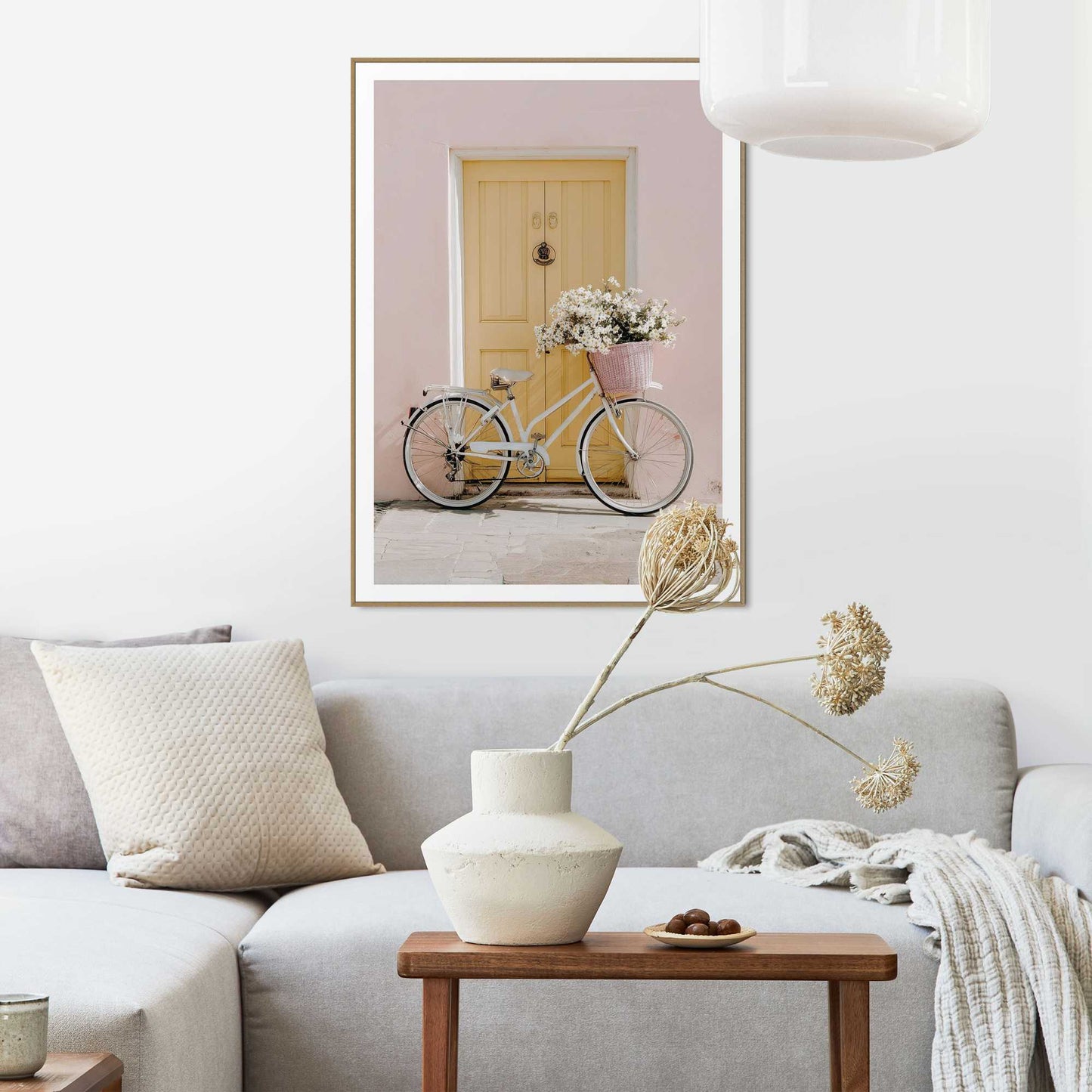 Framed Poster Flower basket ride 70x50