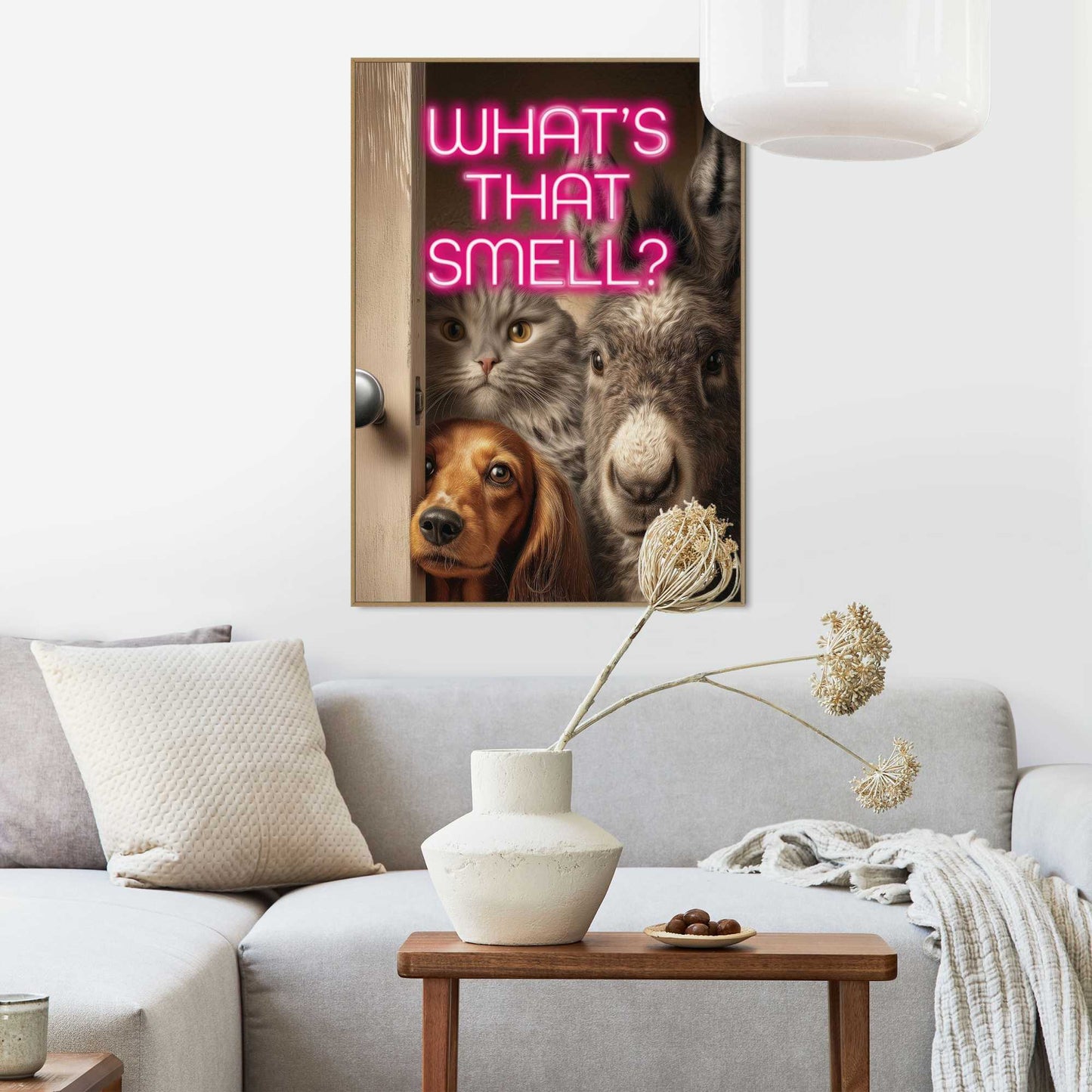 Framed Poster Smell check 70x50