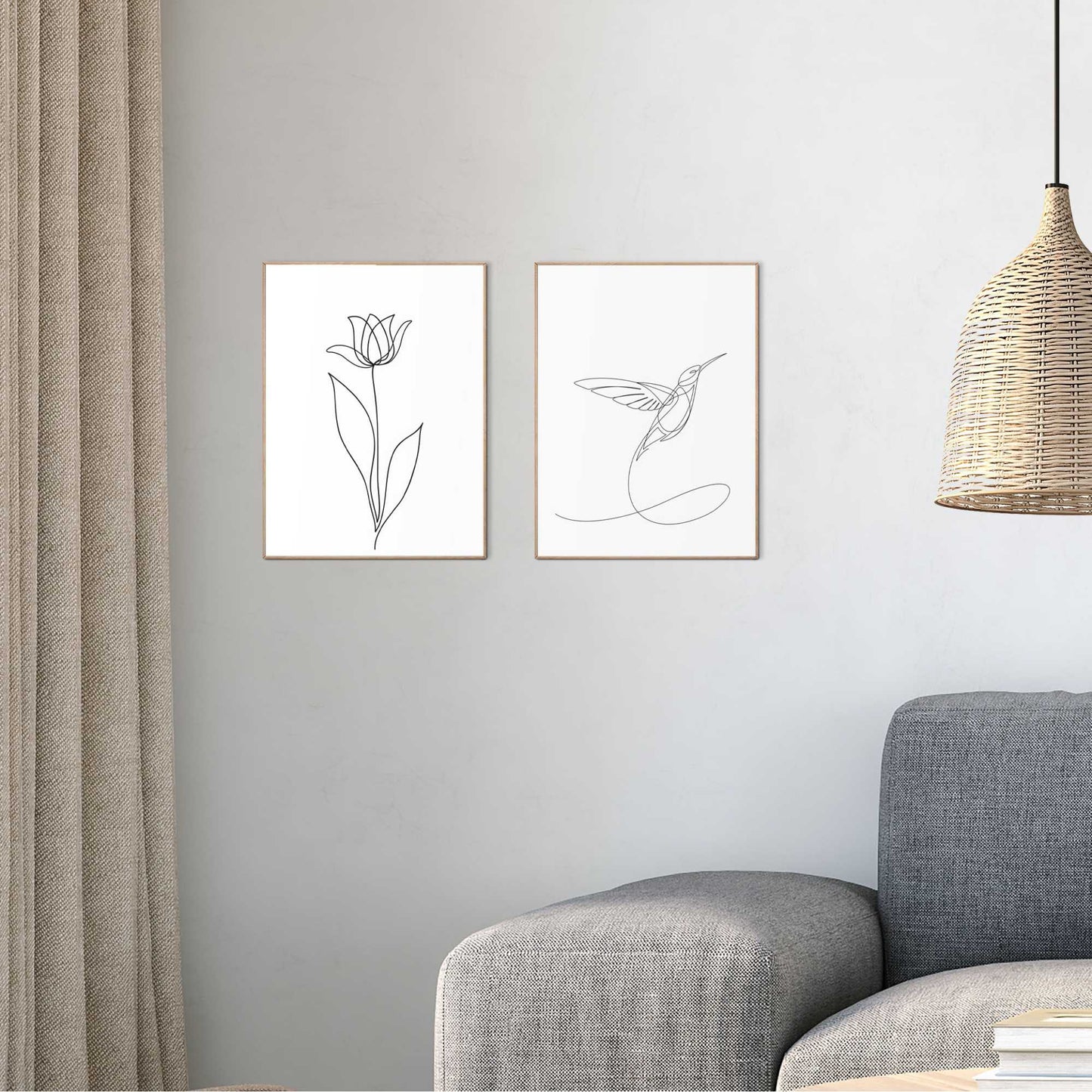 Framed in Wood Natural Drawings