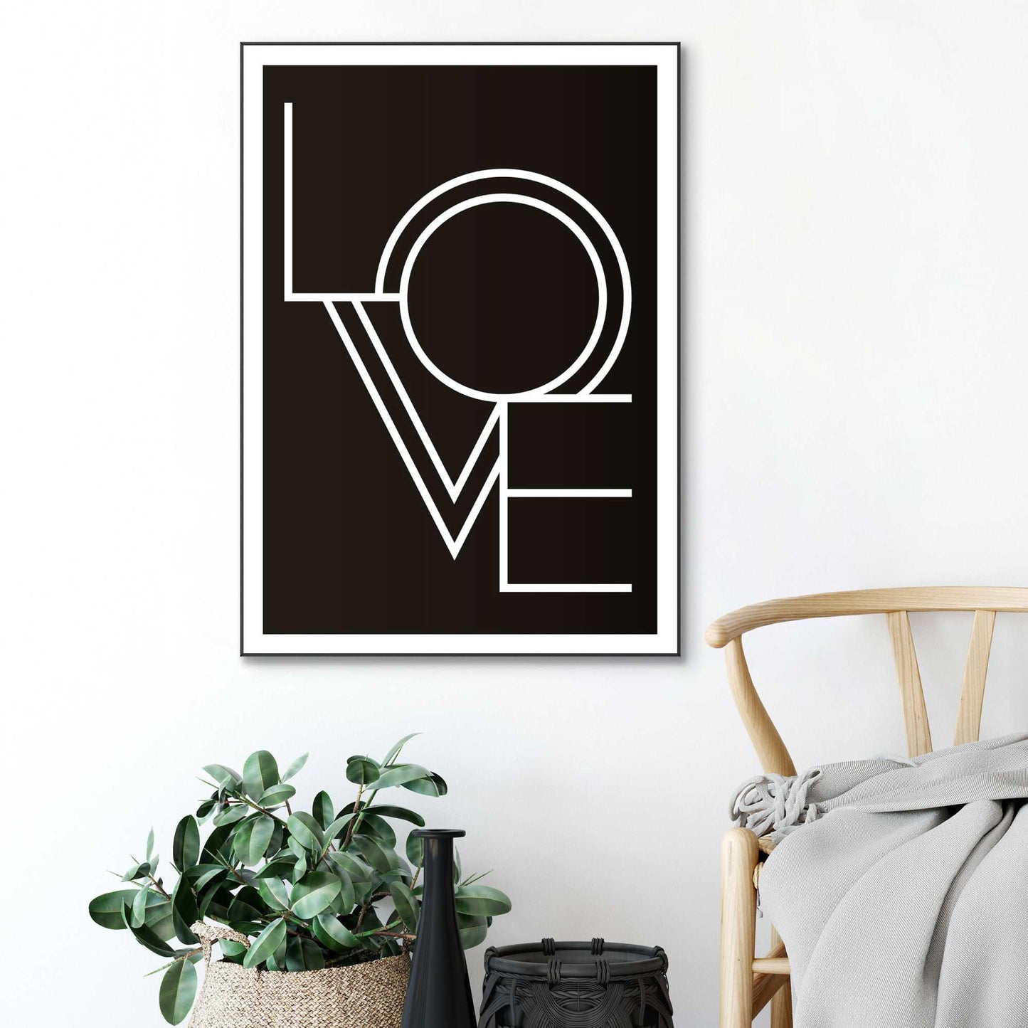 Framed in Black Typed Love