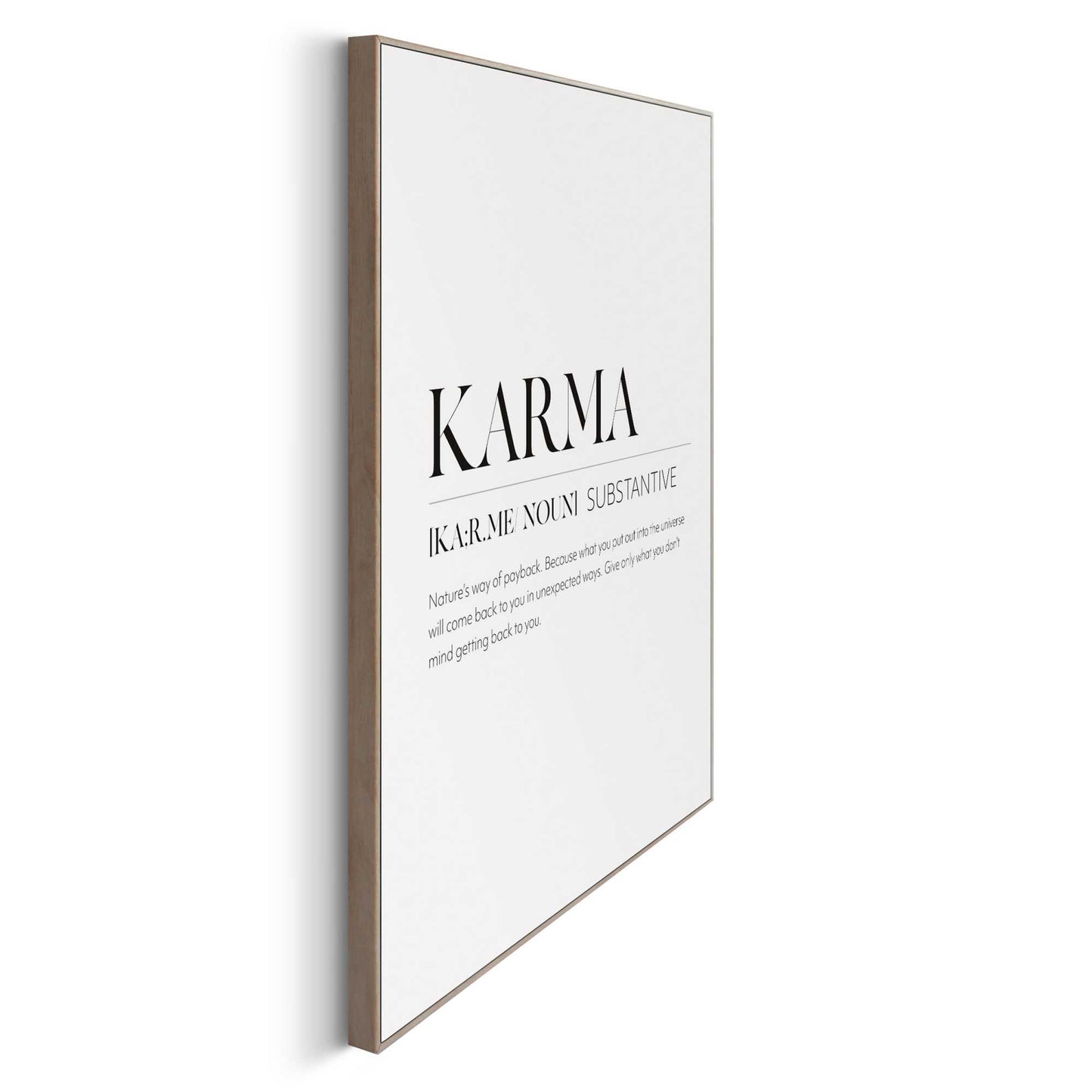 Framed in Wood Karma