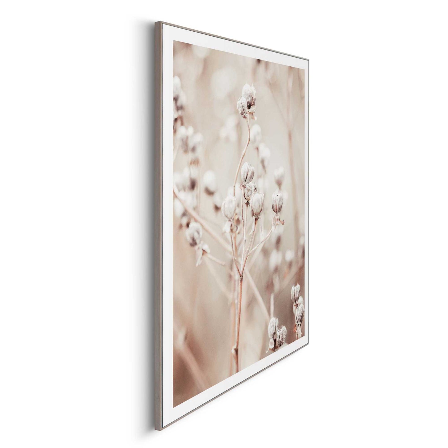 Framed in Wood White Berries