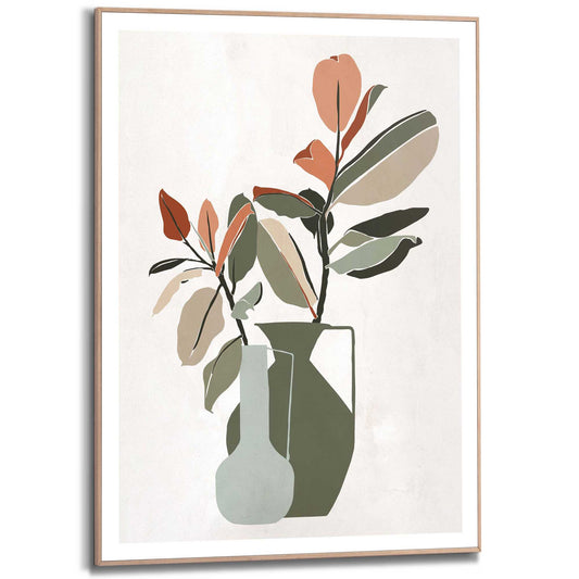 Framed in Wood Botanical Graphics