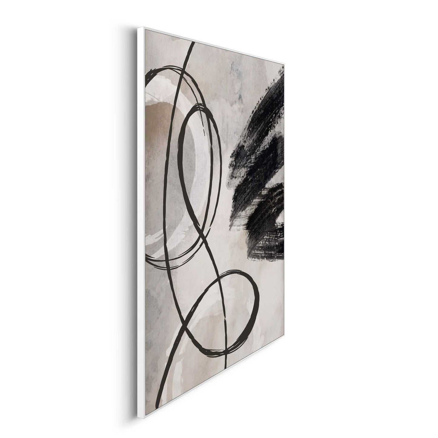 Framed in White Lines and Brushes 70x50