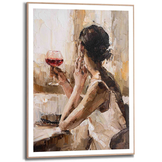 Framed in Wood Evening Wine