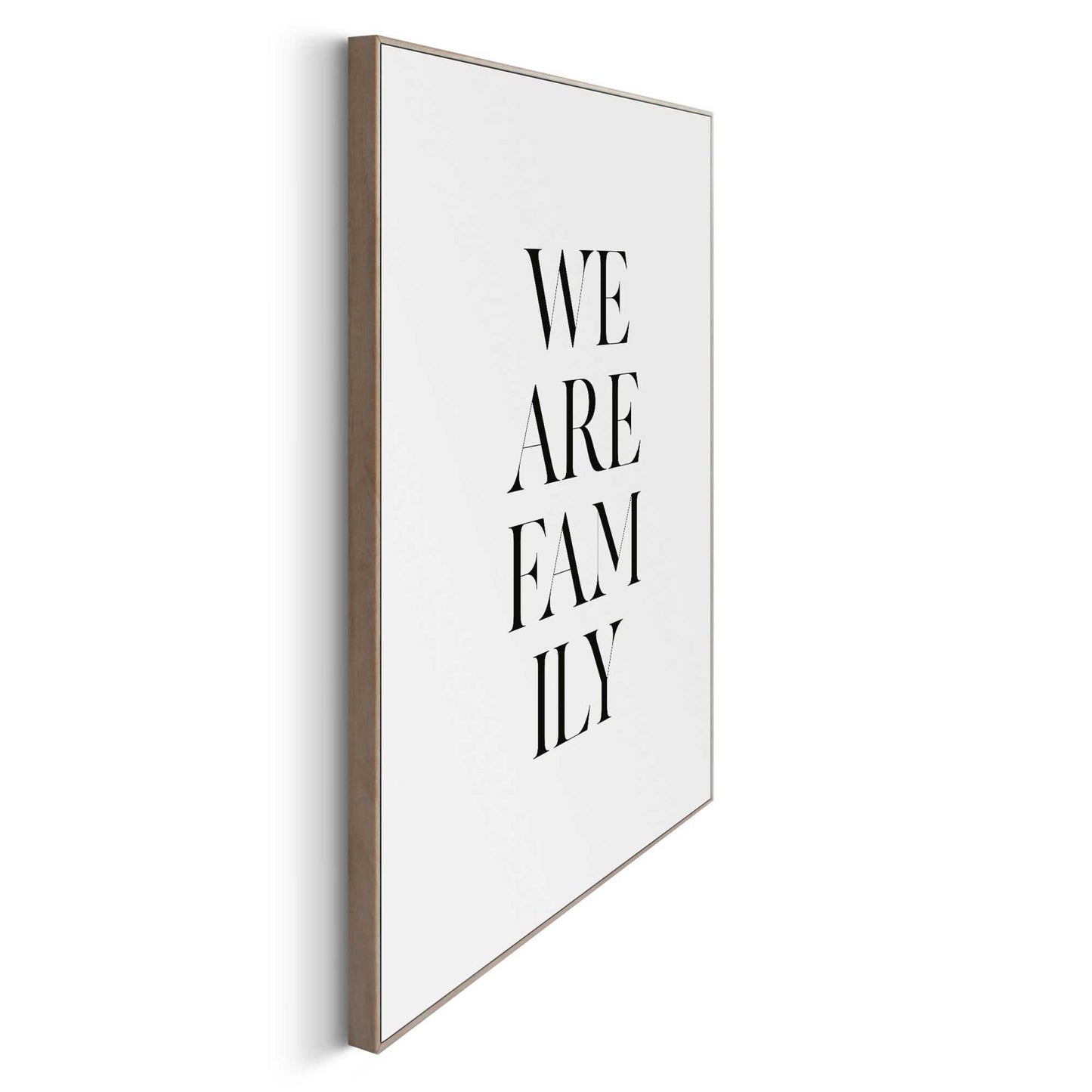 Framed in Wood We Are Family