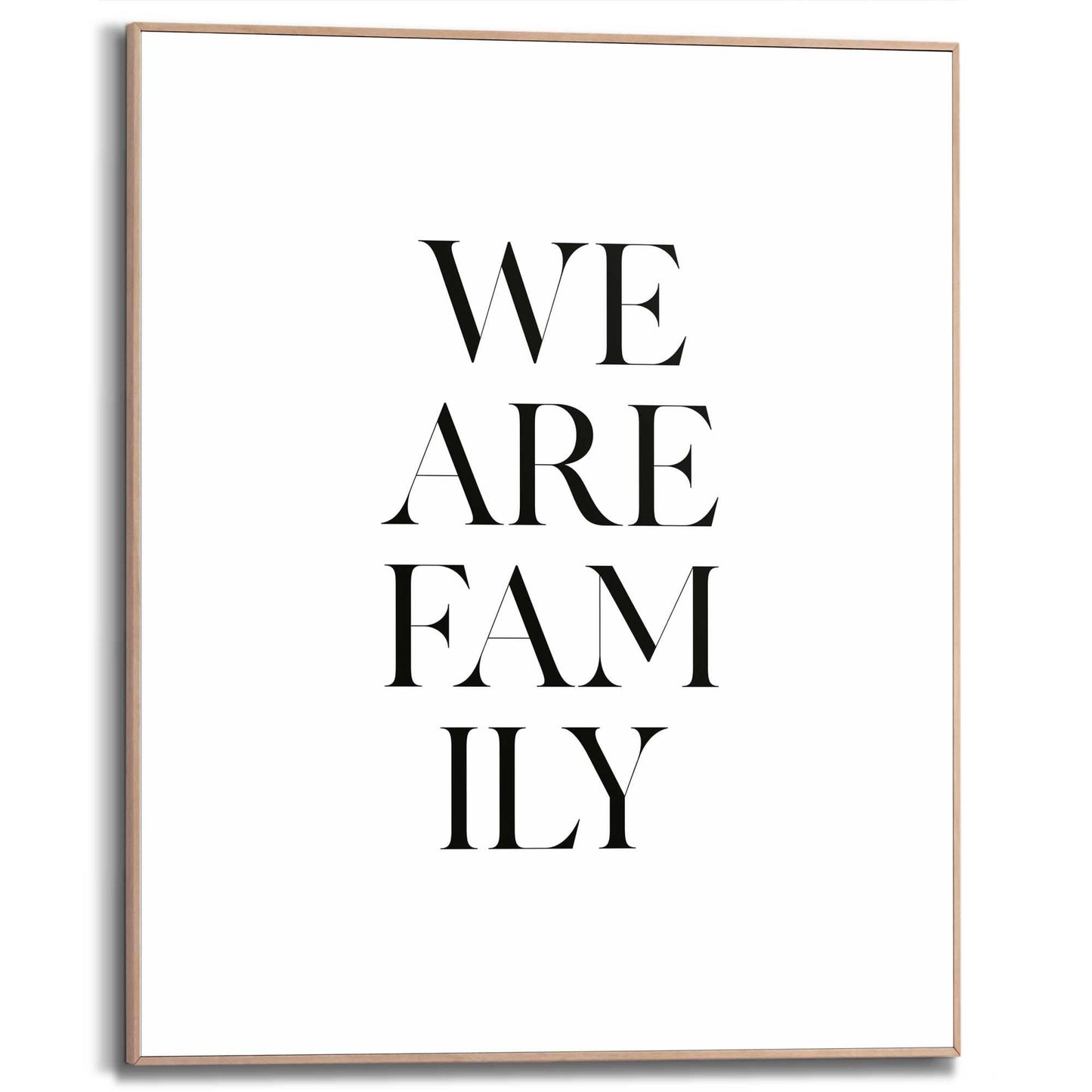 Framed in Wood We Are Family