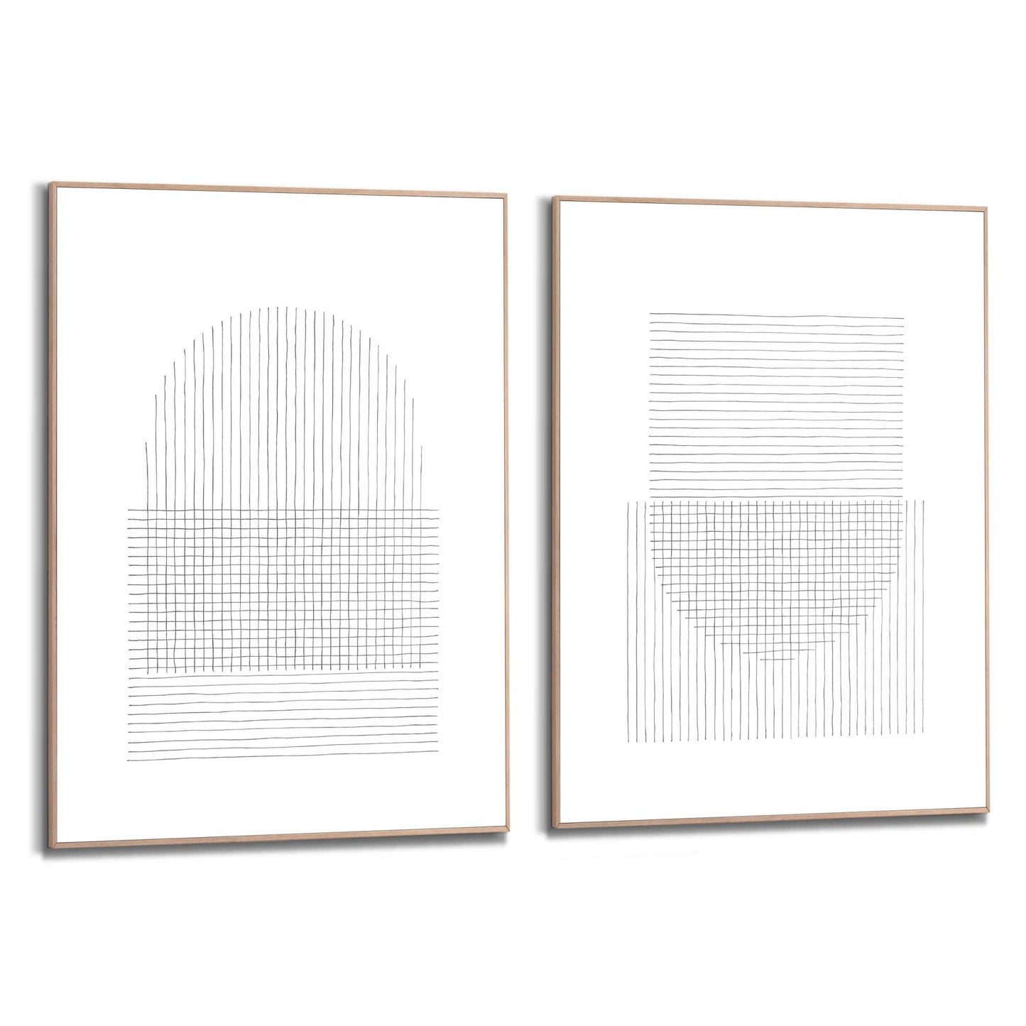 Framed in Wood Sunrise and Sunset