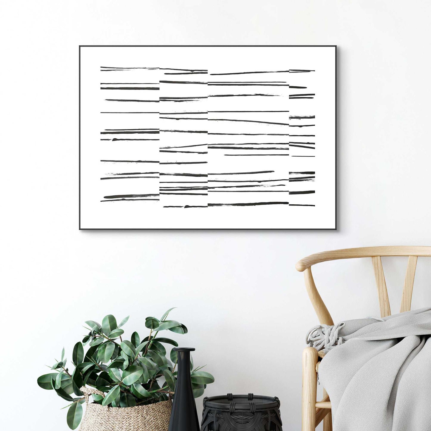 Framed in Black Thin Lines