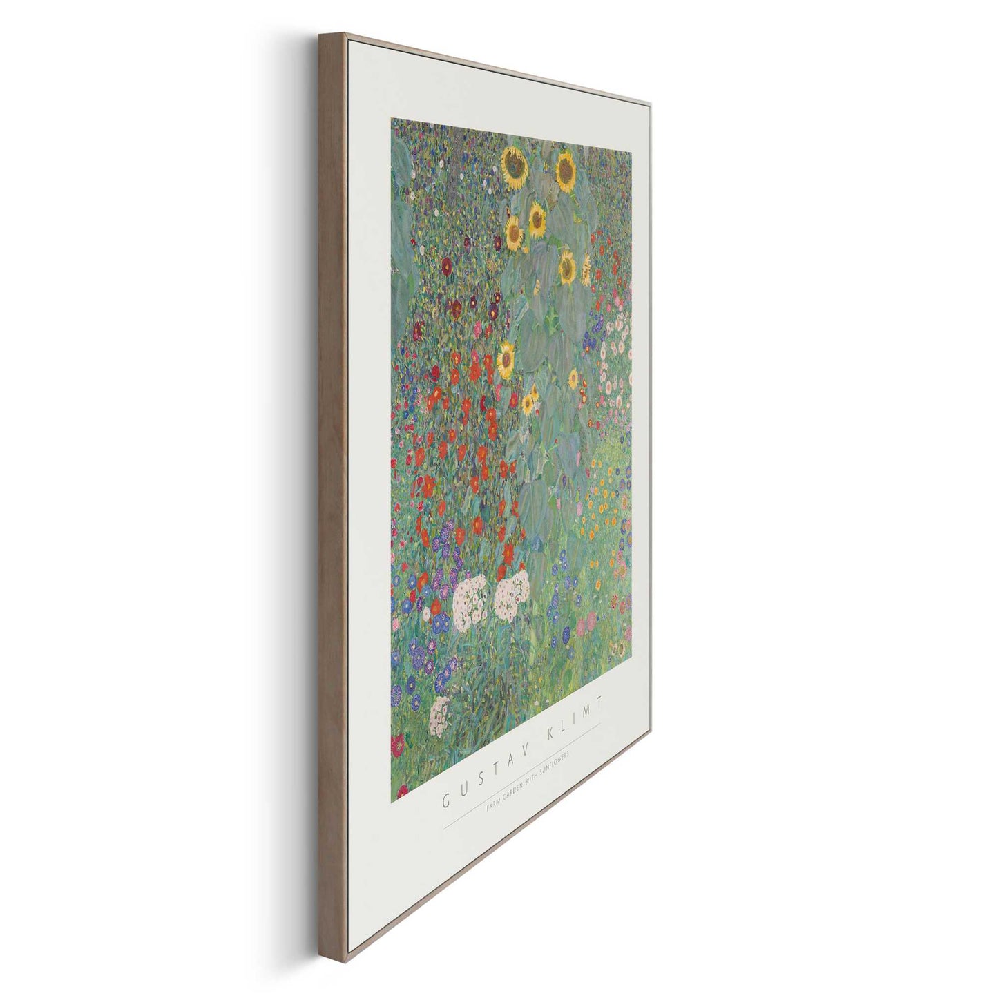 Framed in Wood Gustav Klimt - farm garden