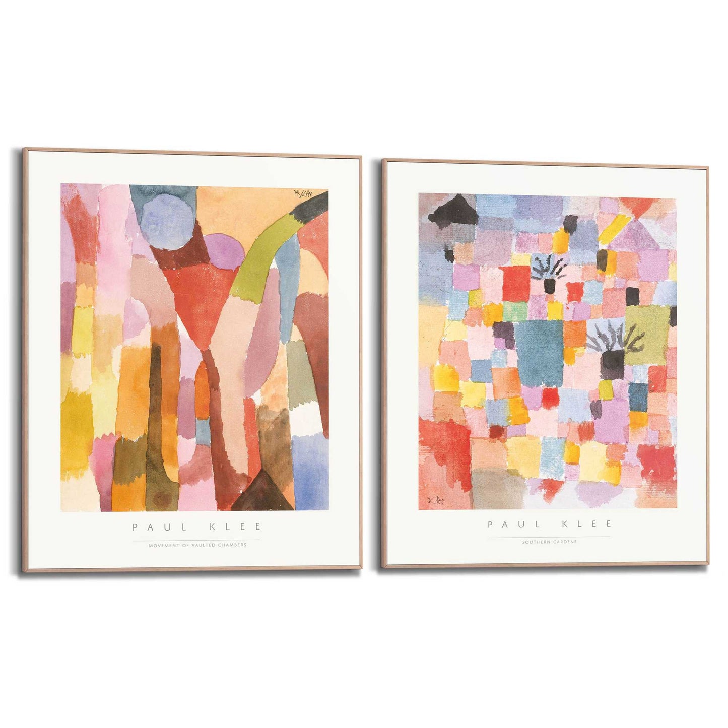 Framed in Wood Paul Klee - set II