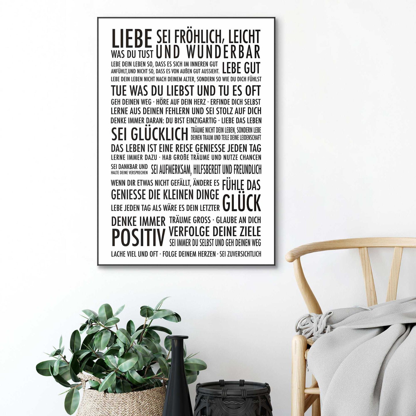 Framed in Black Positiv Leben