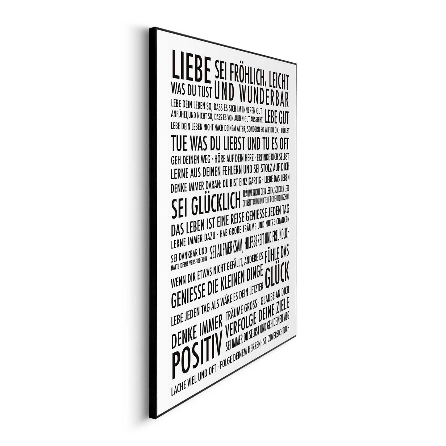 Framed in Black Positiv Leben