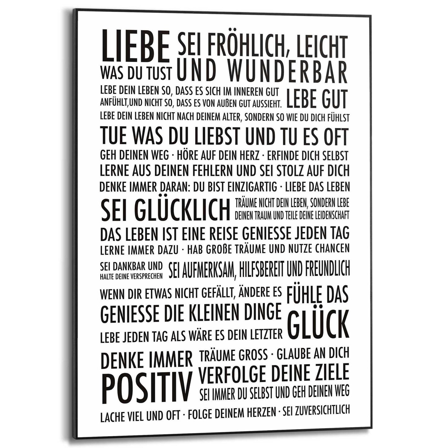 Framed in Black Positiv Leben