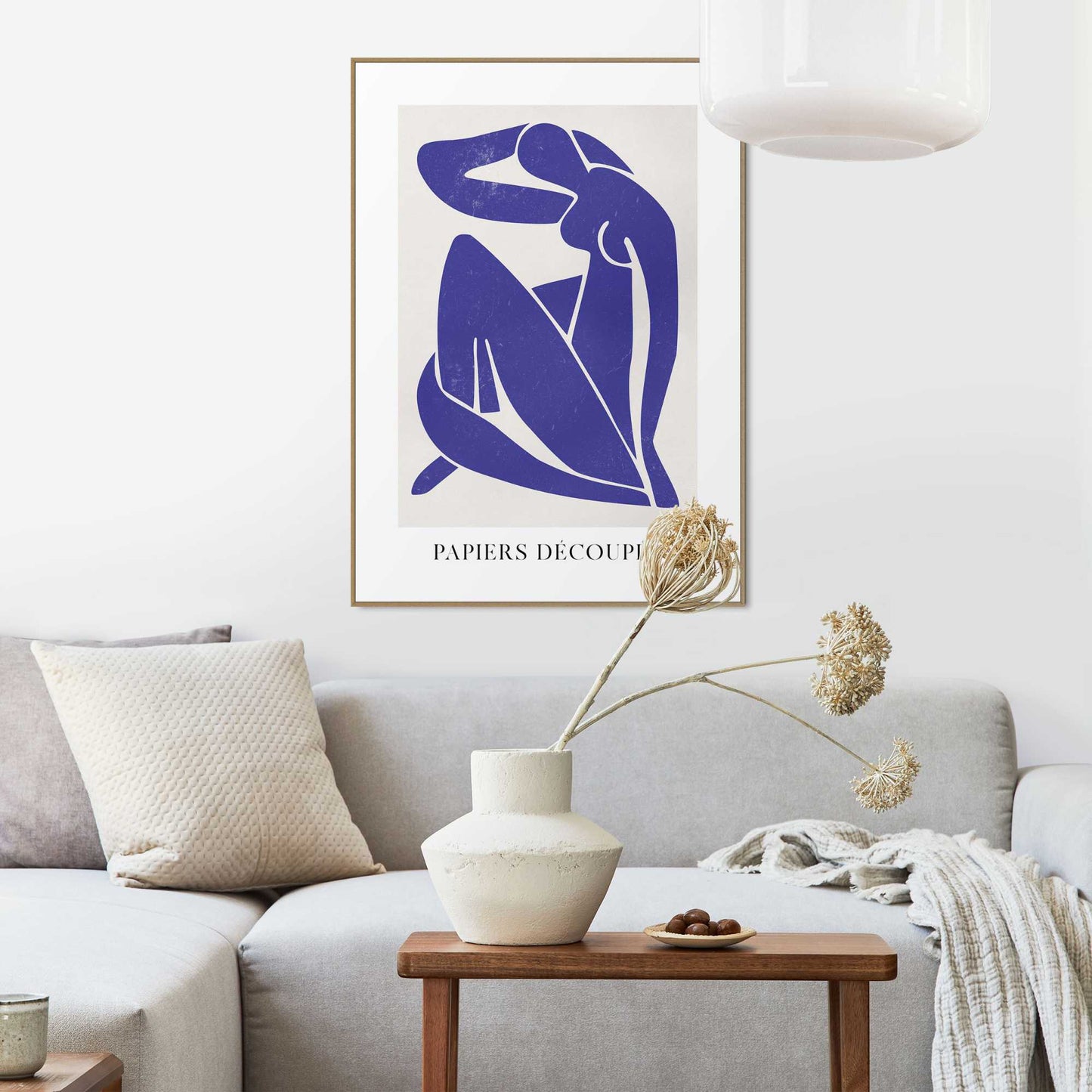 Framed in Wood Blue Wonder