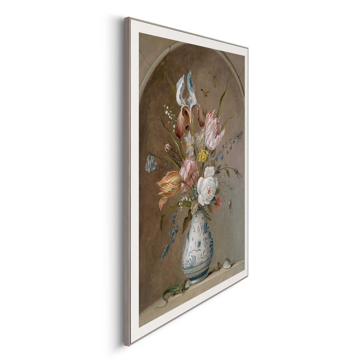 Framed in Wood Still Life Flowers