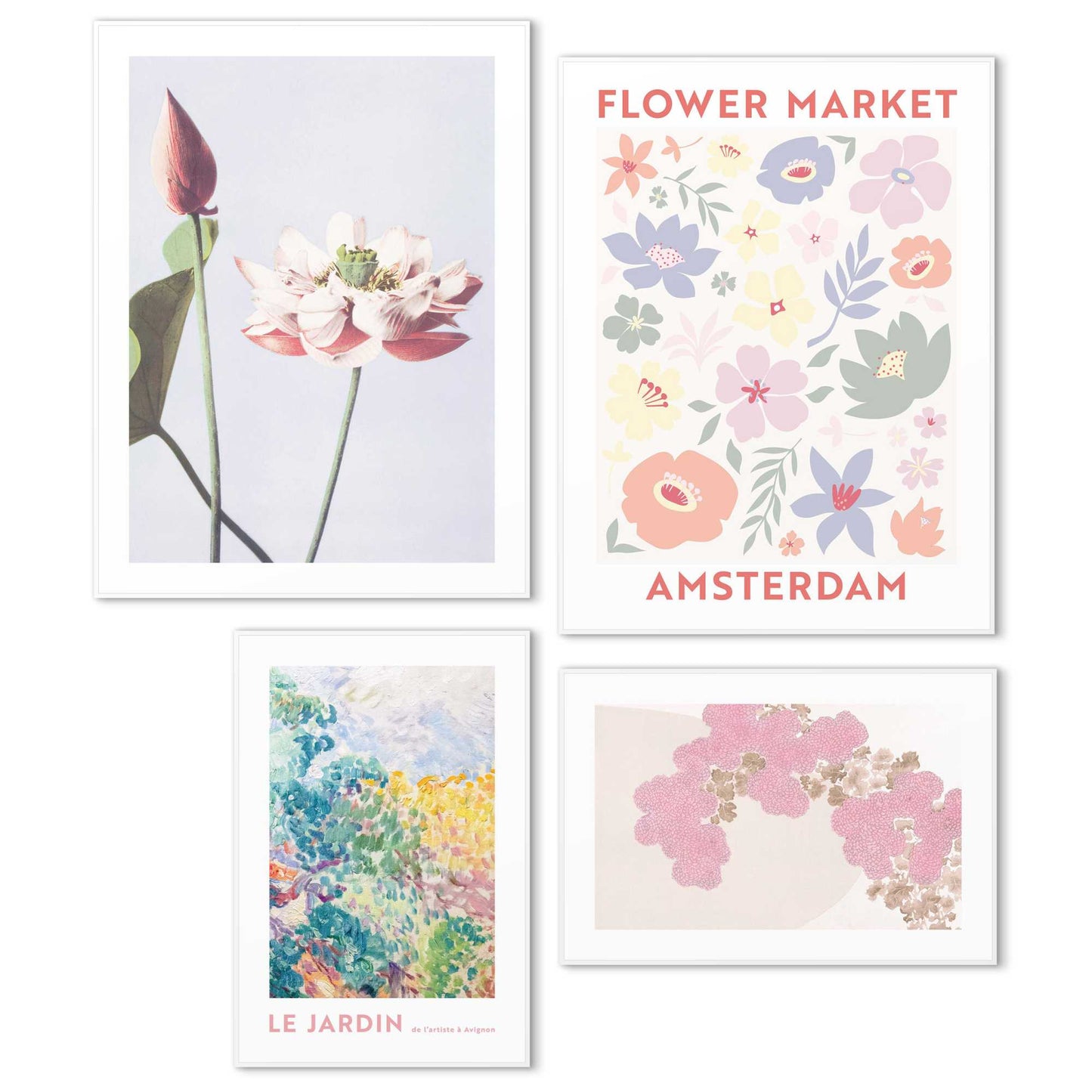 Framed in White Flower Garden Set
