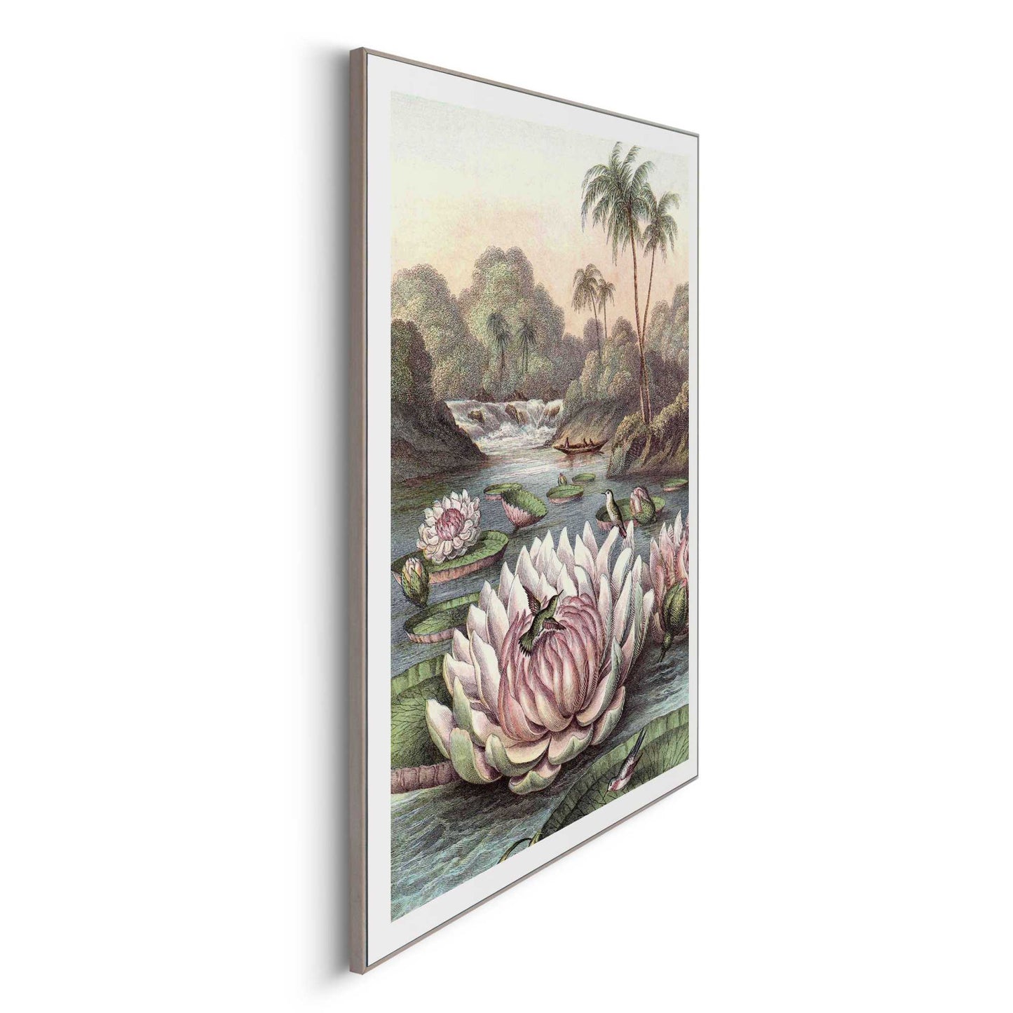 Framed in Wood Waterlily 70x50