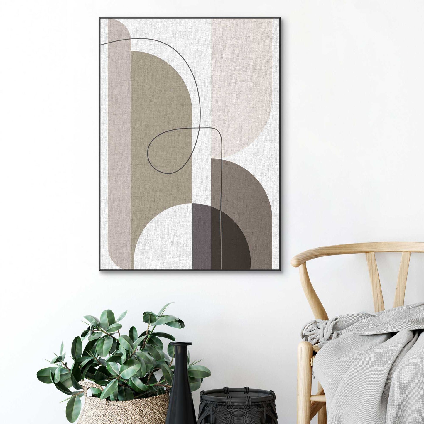 Framed in Black Abstract 70x50