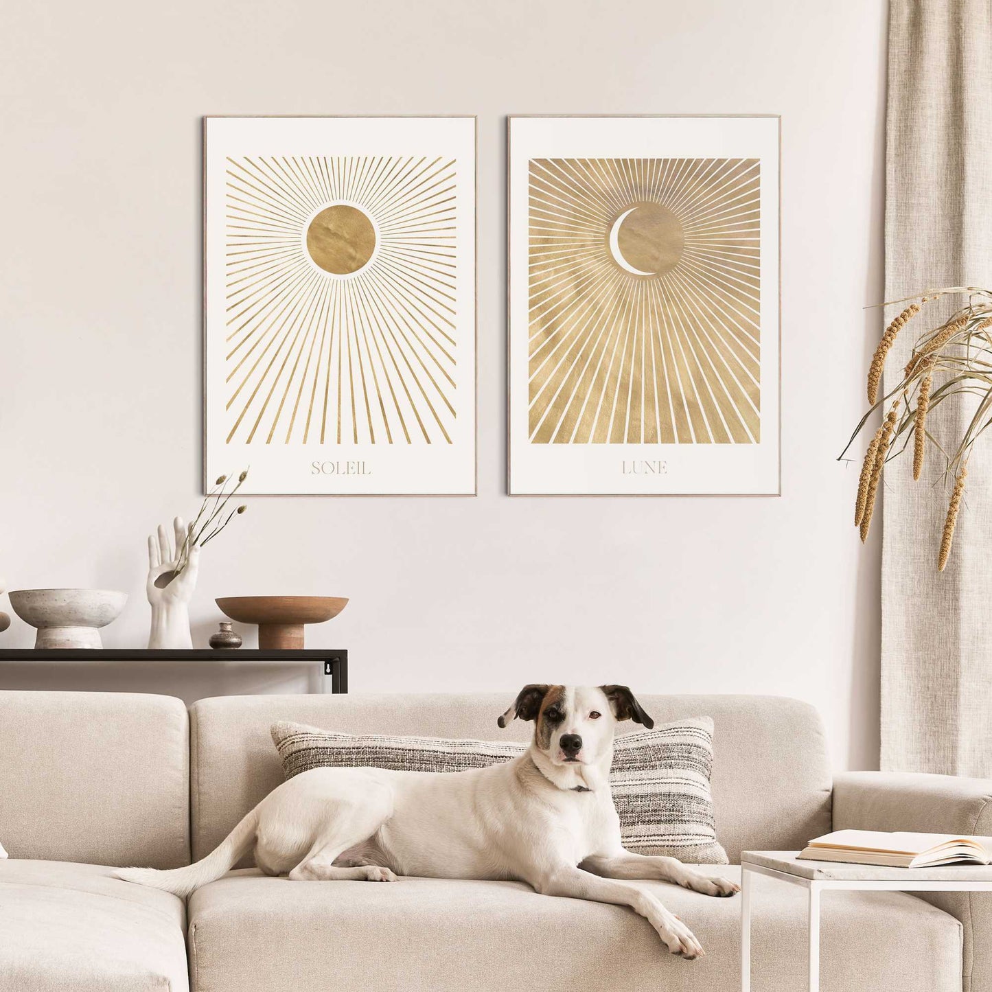 Framed in Wood Soleil Lune 70x50