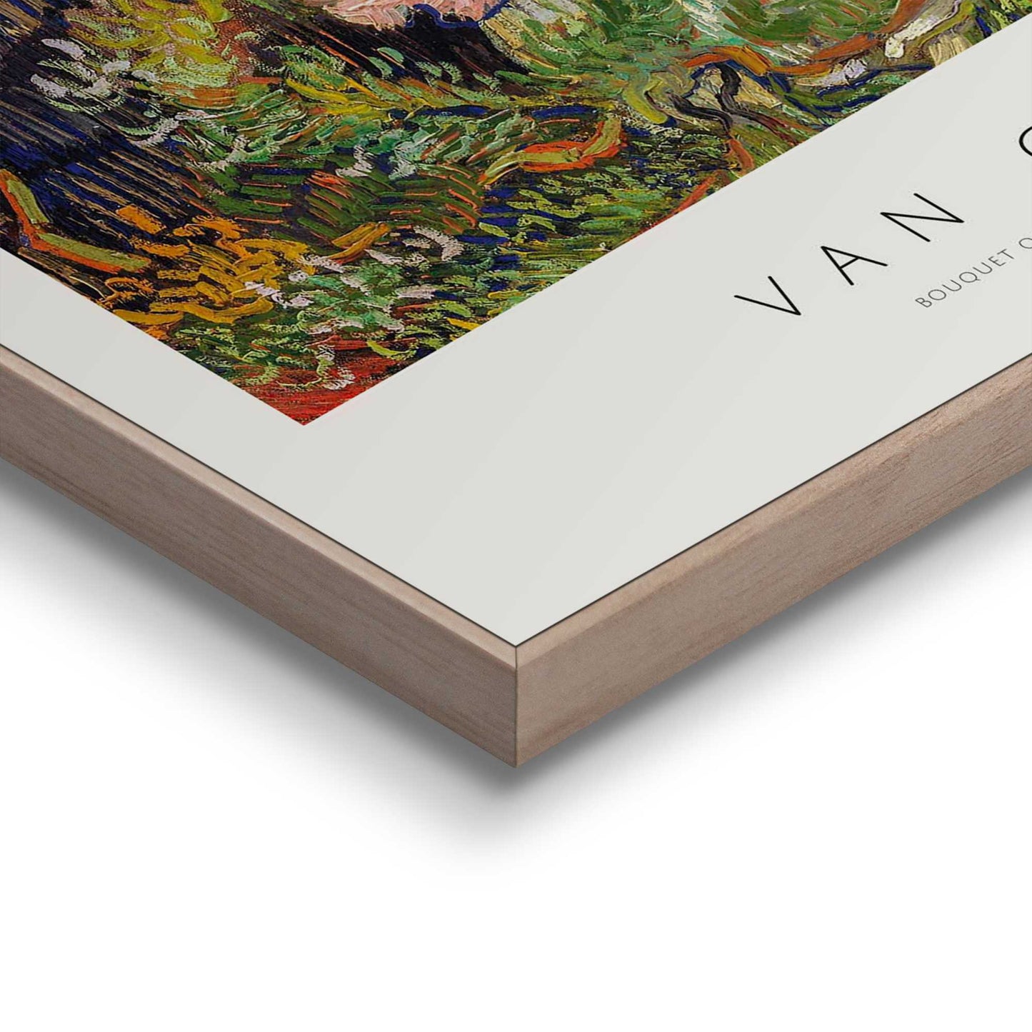 Framed in Wood Van Gogh - bouquet of flowers