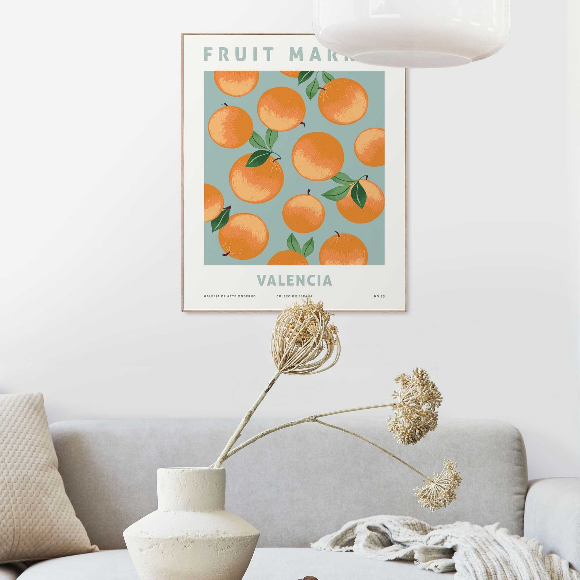 Framed in Wood Valencia Oranges