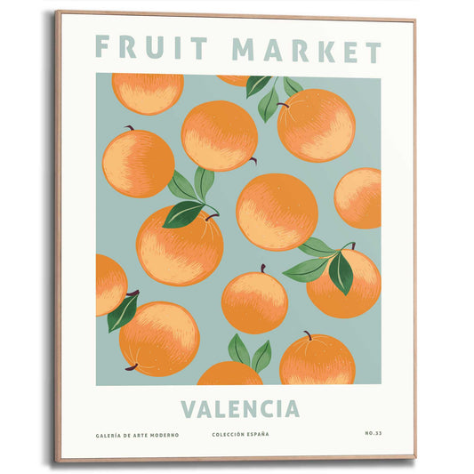 Framed in Wood Valencia Oranges
