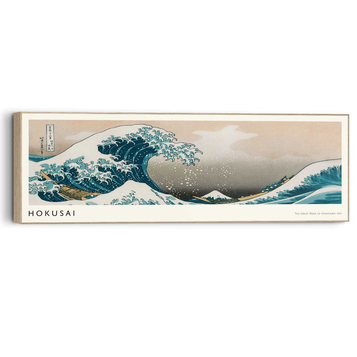 Wall Art Panel Hokusai - the great wave 40x120