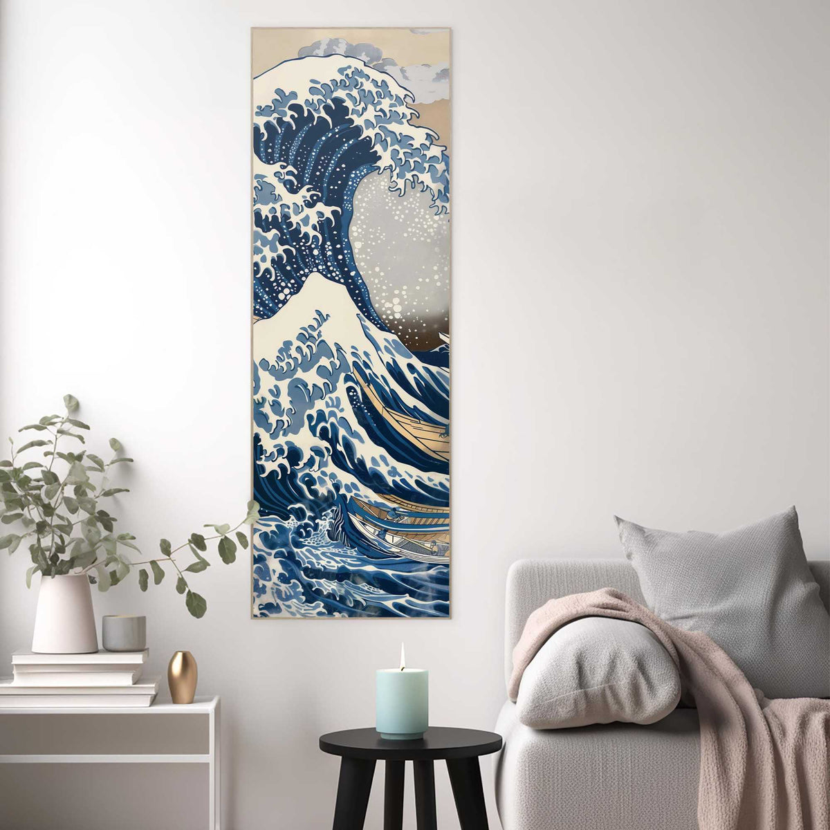 Wall Art Panel The Great Wave - portrait 120x40