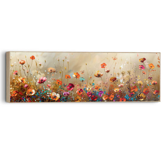 Wall Art Panel Summer Flowers 30x90