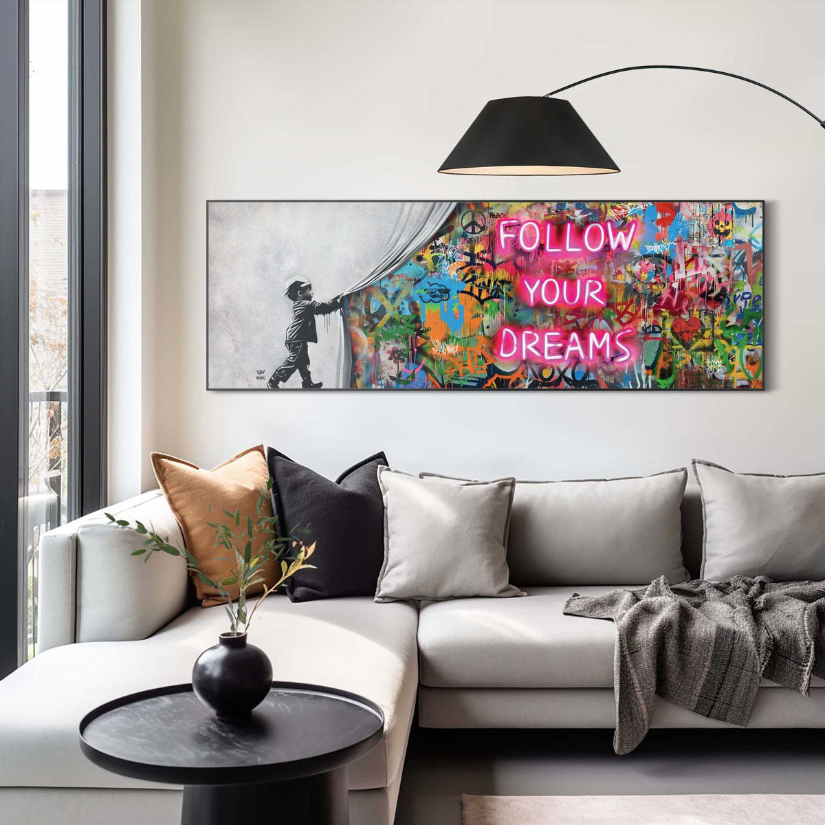 Wall Art Panel Grafitti Curtain 40x120