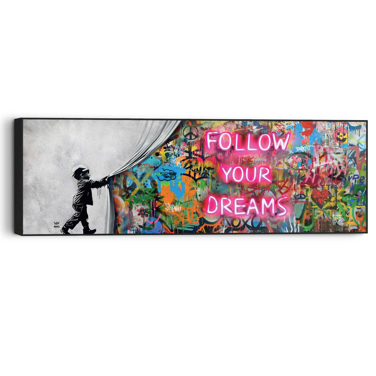 Wall Art Panel Grafitti Curtain 40x120